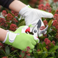 Venda quente das mulheres de segurança do jardim luva de trabalho, luvas de jardinagem de couro de pele de porco de proteção de mão, elegante luva de jardim de senhoras